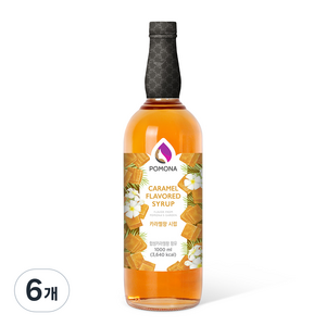 포모나 카라멜 커피시럽, 1L, 6개