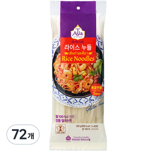 티아시아키친 라이스누들 볶음면용 5mm, 250g, 72개
