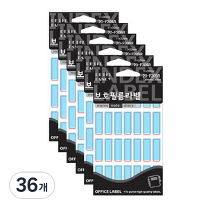 쁘띠팬시 보호 필름 라벨 견출지 20-F209, 빨강(20-F209R), 13개입, 36개