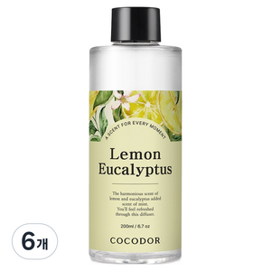 코코도르 디퓨저 리필액, 레몬 유칼립투스, 200ml, 6개
