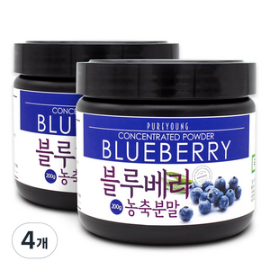 퓨어영 블루베리농축분말, 200g, 4개