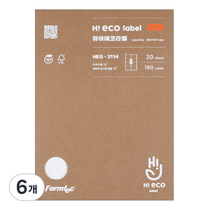 폼텍 하이에코 물류관리용 라벨지 HEQ-3114, 8칸, 120개