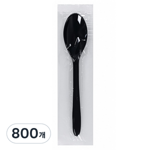 이로울생활 일회용 스푼 블랙, 800개, 1개입