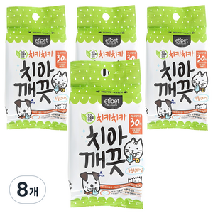 에티펫 반려동물 치아깨끗 구강티슈, 30개입, 8개