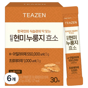 티젠 현미 누룽지 효소 30개입, 90g, 6개