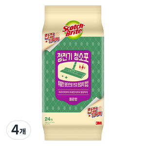 스카치브라이트 정전기 청소포 24매, 4개