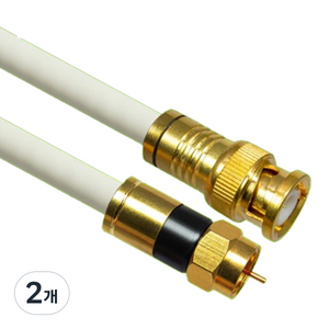 마하링크 국산 BNC TO RF 5C 동축 케이블 고급형 골드 화이트, MLZ-WGBR070 7m, 2개