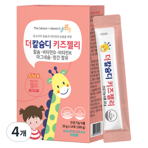 지엠팜 더칼슘디 키즈젤리, 280g, 4개
