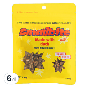 바잇미 강아지 미니트릿 스몰 바이트, 100g, 6개, 오리