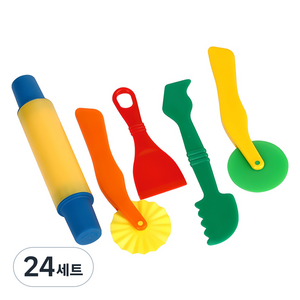 캐스비 클레이툴 5종 세트, 혼합색상, 24세트, 139g