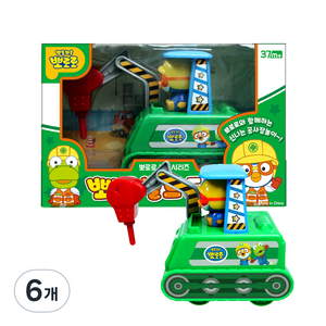 뽀로로 빌드 드릴 풀백장난감, 혼합색상, 6개