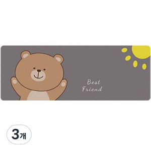 데이소이 베어 워터가드 개수대매트 구멍없음, 02 베스트프렌드, 3개