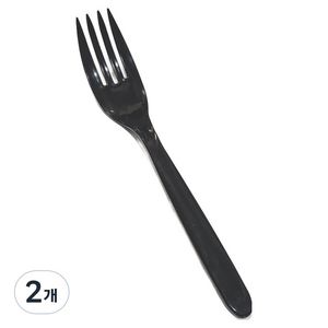 이로울생활 일회용 포크 개별포장 블랙, 300개입, 2개