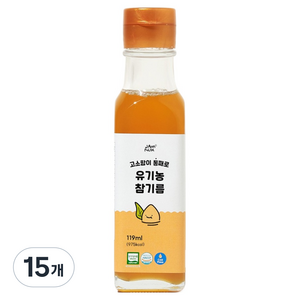잼먹 유기농 저온압착 통참깨 이유식 참기름, 참깨, 119ml, 15개