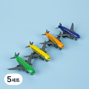 캐스비 플레이 풀백 보잉비행기 4종 세트, 혼합색상, 5세트