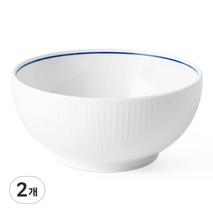 로얄코펜하겐 블루라인 볼 15cm, 블루 + 화이트, 2개