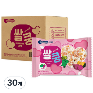베베쿡 쌀쿵 쌀과자, 자색고구마와 단호박, 15g, 30개
