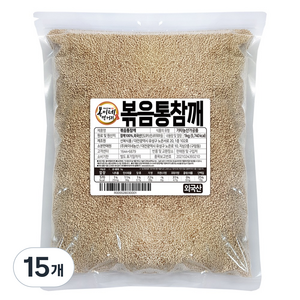 복이네먹거리 외국산 볶음통참깨, 1kg, 15개