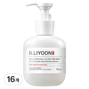 일리윤 프로바이오틱스 스킨 배리어 젠틀클렌저 여성청결제, 300ml, 16개