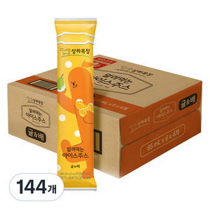 상하목장 얼려먹는 아이스크림 귤 배, 144개, 85ml