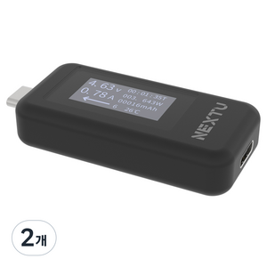 넥스트유 USB C타입 전압 전류 측정 테스터기 NEXT-VA02, 2개