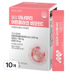 웰업 이너뷰티 어린콜라겐 비오틴C, 165g, 10개