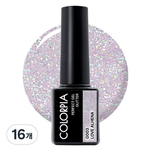 칼라피아 원스텝 글리터 젤네일, G003 러브알레나, 6g, 16개