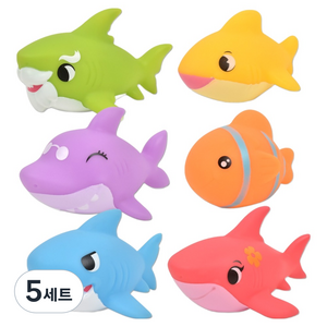 오즈토이 러버 목욕놀이 인형 6종, SQ22014-5 상어, 5세트