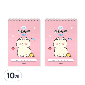 인디고어린이 초등 우주최강 8칸 한자노트, 핑크, 10개