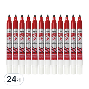 자바펜 파워 유성매직, 빨강, 24개