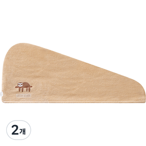하이투데이 극세사 드라이 헤어타월 80g, 베이지, 2개