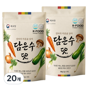 담은수 채수 티백, 20g, 20개