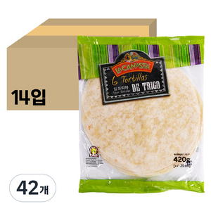 라카나스타 밀 또띠야 25cm, 420g, 42개