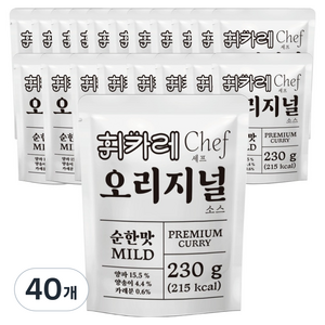 휘카레 셰프 오리지널 소스 순한맛, 230g, 40개
