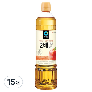 청정원 2배 사과식초, 900ml, 15개