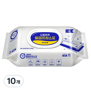 깨끗한나라 도톰촉촉 물걸레 청소포 캡 25p, 10개