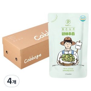 푸릇담 젊은농부 양배추즙, 3L, 4개