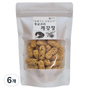 올리브잇 달콤고소 건강간식 오트밀 황금귀리 깨강정, 300g, 6개