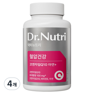 닥터뉴트리 CJ제일제당 혈압 건강 항산화 프리미엄 코엔자임 Q10 18g, 4개, 60정