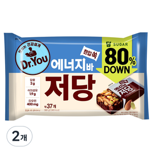 닥터유 한입쏙 에너지바 저당, 380g, 2개