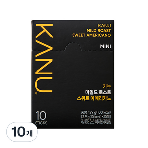 맥심 카누 콜롬비아 블랜드 마일드로스트 스위트 아메리카노 미니, 2.9g, 10개입, 10개