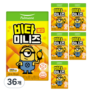 풀무원 비타미니즈 망고, 36개, 140ml