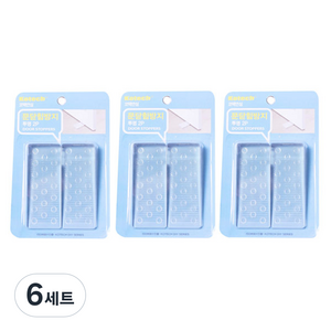 코텍스 문닫힘 방지 2p, 투명, 6세트
