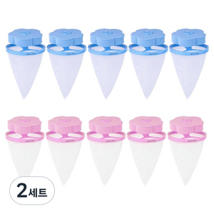 마켓플랜 세탁기 플라워 먼지 거름망 2종 x 5p 세트, 블루, 핑크, 2세트