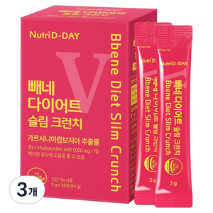 뉴트리디데이 빼네 다이어트 슬림 크런치 28p, 84g, 3개