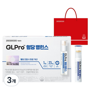 지엘프로 정관장 GLPro 혈당 밸런스 혈당조절 영양제 + 쇼핑백, 7회분, 3개