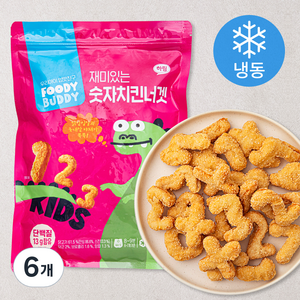 푸디버디 재미있는 숫자 치킨너겟 (냉동), 500g, 6개