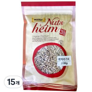 웰넛 자연두레 해바라기씨, 200g, 15개