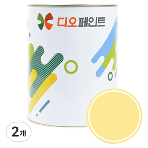 디오페인트 세라믹플러스 결로 곰팡이 방지용 페인트, 비비드 3 버터컵, 1L, 2개