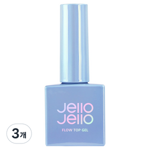 젤로젤로 논와이프 플로우 탑 젤, 3개, 10ml, 투명